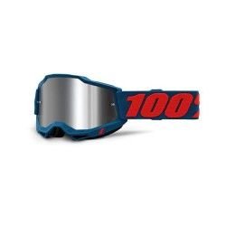 Off-Road Goggle 100% The ACCURI 2 ODEON MASK - SILVER MIRROR LENS (Also included: Clear lens extra)