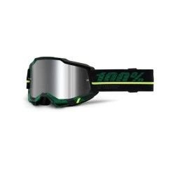 Off-Road Goggle 100% The ACCURI 2 OVERLORD MASK - SILVER MIRROR LENS (Also included: Clear lens extra)