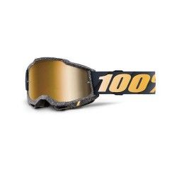 100% ACCURI 2 GOGGLE RISLANS - gold mirror lens (Also included: Clear lens extra)