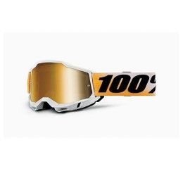100% ACCURI 2 SHIV GOGGLE - GOLD MIRROR LENS (Also included: Clear lens extra)