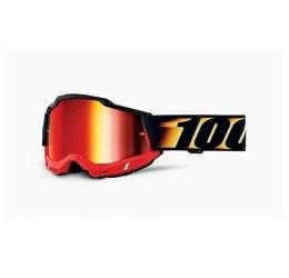 100% ACCURI 2 STAMINO 2 GOGGLE - RED MIRROR LENS (Also included: Clear lens extra)