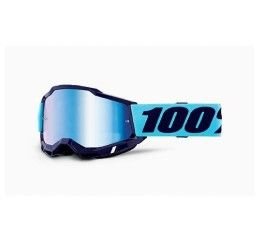 100% ACCURI 2 VAULTER GOGGLE - BLUE MIRROR LENS (Also included: Clear lens extra)