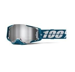 Off-Road Goggle 100% ARMEGA ALBAR MASK - SILVER MIRROR LENS