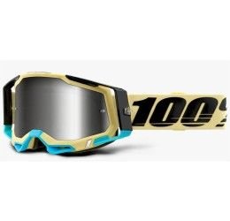 Off-Road Goggle 100% The Racecraft 2 model Airblast Mirror silver lens (Also Included: Clear lens extra and Stack of Tear-Off extra) (LAST AVAILABLE)