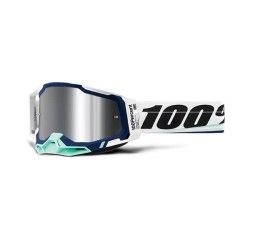 Off-Road Goggle 100% The RACECRAFT 2 ARSHAM GOGGLE - SILVER MIRROR LENS (Also Included: Clear lens extra and Stack of Tear-Off extra)