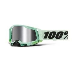 Off-Road Goggle 100% The RACECRAFT 2 PALOMAR GOGGLE - SILVER MIRROR LENS (Also Included: Clear lens extra and Stack of Tear-Off extra)