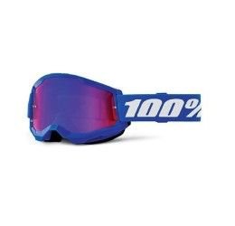 Off-Road Goggle 100% The STRATA 2 BLUE GOGGLE - RED/BLUE MIRROR LENS