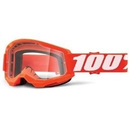Off-Road Goggle 100% The Strata 2 model Orange Clear lens