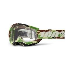 Off-Road Goggle 100% The STRATA 2 WAR CAMO GOGGLE - CLEAR LENS