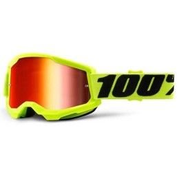 Off-Road Goggle 100% The Strata 2 model Yellow mirror red lens