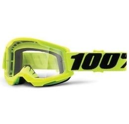 Off-Road Goggle 100% The Strata 2 model Yellow Clear lens