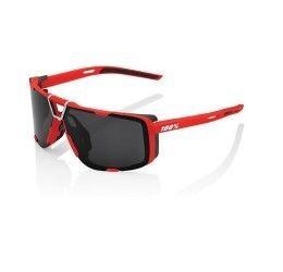 100% EASTCRAFT SUNGLASSES - SOFT TACT RED - BLACK MIRROR LENSES