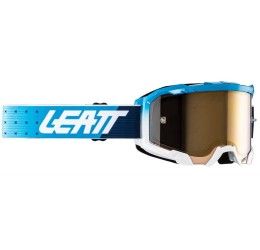 Off-Road Goggle Leatt Velocity 4.5 Iriz model light blue color - iridescent lens