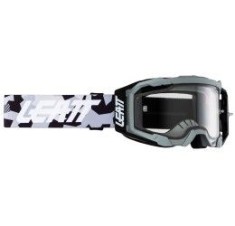 Off-Road Goggle Leatt Velocity 5.5 Enduro model grey color - clear lens