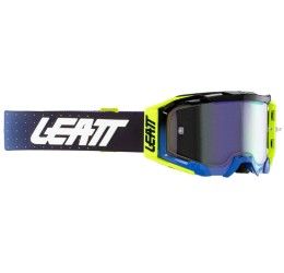 Off-Road Goggle Leatt Velocity 5.5 Iriz model blue color - iridescent lens