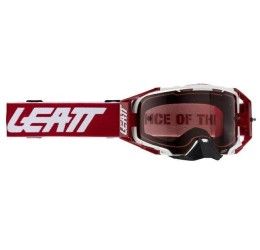 Off-Road Goggle Leatt Velocity 6.5 Cryztal model amaranth red color - iridescent lens