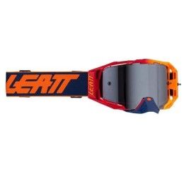 Off-Road Goggle Leatt Velocity 6.5 Cryztal Iriz model arancione color - iridescent lens