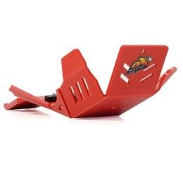 AXP Racing Xtrem HDPE 8mm engine guard ENDURO red with linkage protecrion for Beta RR 350 20-22