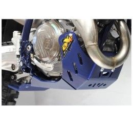 AXP Racing Xtrem HDPE 8mm engine guard ENDURO blue with linkage protection for Husqvarna FE 501 24-25