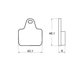 Front brake pads Accossato for ACCOSSATO Radial brake calipers - EV1 Extreme Racing AGPA134EV1^2