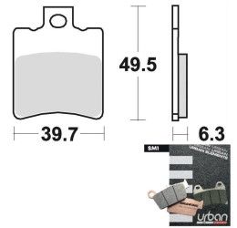 Front brake pads Braking for Aprilia Gulliver 50 97-99 SM1 semi-metallic 761SM1