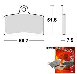 Front brake pads Braking for Aprilia RS 125 4T ABS 17-20 CM55 sintered road 964CM55