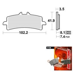 Front brake pads Braking for Ducati Panigale V4 R 2019 | 23-24 P1R carbon racing P1R930