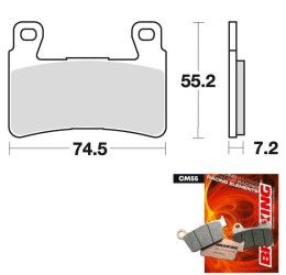 Front brake pads Braking for Honda VTR SP2-RC51 02-04 CM55 sintered road 827CM55