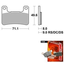 Front brake pads Braking for Kawasaki ZX-25R 21-23 P1R carbon racing P1R898