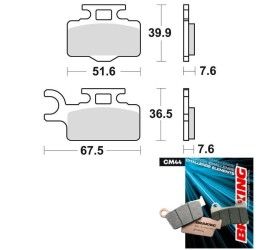 Front brake pads Braking for Suzuki RM 65 03-05 CM44 sintered offroad 894CM44