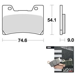 Front brake pads Braking for Yamaha TDM 850 96-01 SM1 semi-metallic 729SM1