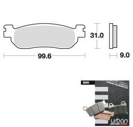 Front brake pads Braking for Yamaha Tricker 250 05-06 SM1 semi-metallic 822SM1