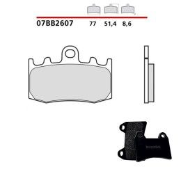 Front brake pads Brembo for BMW R 1100 S 00-03 Genuine parts Carbon Ceramic 07BB2607