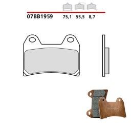 Front brake pads Brembo for Ducati Monster 1100 ABS 2010 Genuine parts 07BB1959