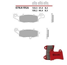 Front brake pads Brembo for Kawasaki ER6F 06-16 SA Road 07KA19SA left caliper