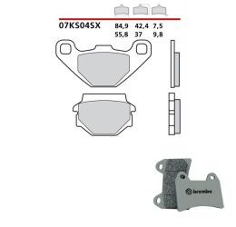 Front brake pads Brembo for Kawasaki KLR 250 85-02 SX sintered 07KS04SX
