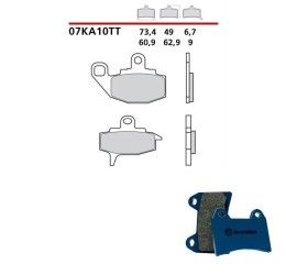 Front brake pads Brembo for Kawasaki KLR 650 87-89 TT Carbon Ceramic Semi-metallic 07KA10TT