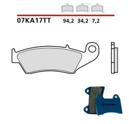 Front brake pads Brembo for Kawasaki KX 250 4T 21-23 TT Carbon Ceramic Semi-metallic 07KA17TT