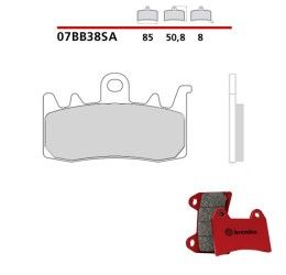 Front brake pads Brembo for Kymco AK 550 17-22 SA Road 07BB38SA