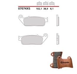 Front brake pads Brembo for Peugeot Satelis 500 08-11 Scooter XS Sinter sinter 07074XS