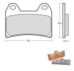 Front brake pads Brembo Racing for Benelli TNT 1130 04-06 Z03 Endurance racing M548Z03