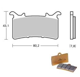 Front brake pads Brembo Racing for BMW M 1000 RR 21-24 Z10 sintered racing M578Z10