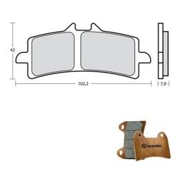 Front brake pads Brembo Racing for Honda CBR 1000 RR SP 17-19 Z04 extreme racing M497Z04