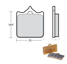 Front brake pads Brembo Racing for Husqvarna SMR 510 06-10 Z10 sintered racing M478Z10
