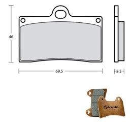 Front brake pads Brembo Racing for Husqvarna SMR 510 2005 Z04 extreme racing M538Z04