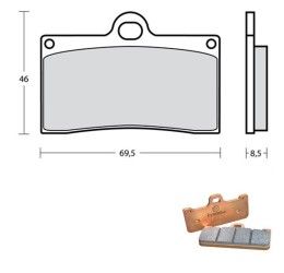 Front brake pads Brembo Racing for Yamaha R1 98-06 | 15-24 Z03 Endurance racing M538Z03