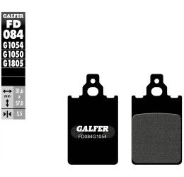 Front brake pads Galfer for aprilia red rose 50 88-92 G1370 semi metal FD084G1054