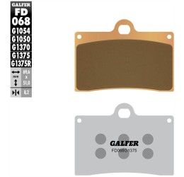 Front brake pads Galfer for Ducati 916 SPS 1998 G1375 sintered sport FD068G1375