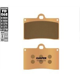 Front brake pads Galfer for GasGas SM 450 2005 G1370 sintered street FD068G1370