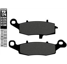 Front brake pads Galfer for Suzuki Gladius 650 2009 G1370 semi metal FD174G1054